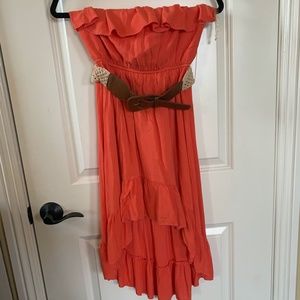 High-Low Dress w/ Belt